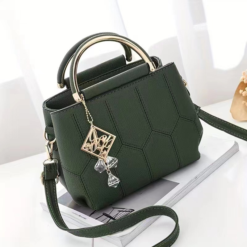 Bolso bandolera transfronterizo, bolso de mano pequeño, nuevo estilo moderno, bolso simple, bolso de hombro con bordado de hilo, bolso compacto.
