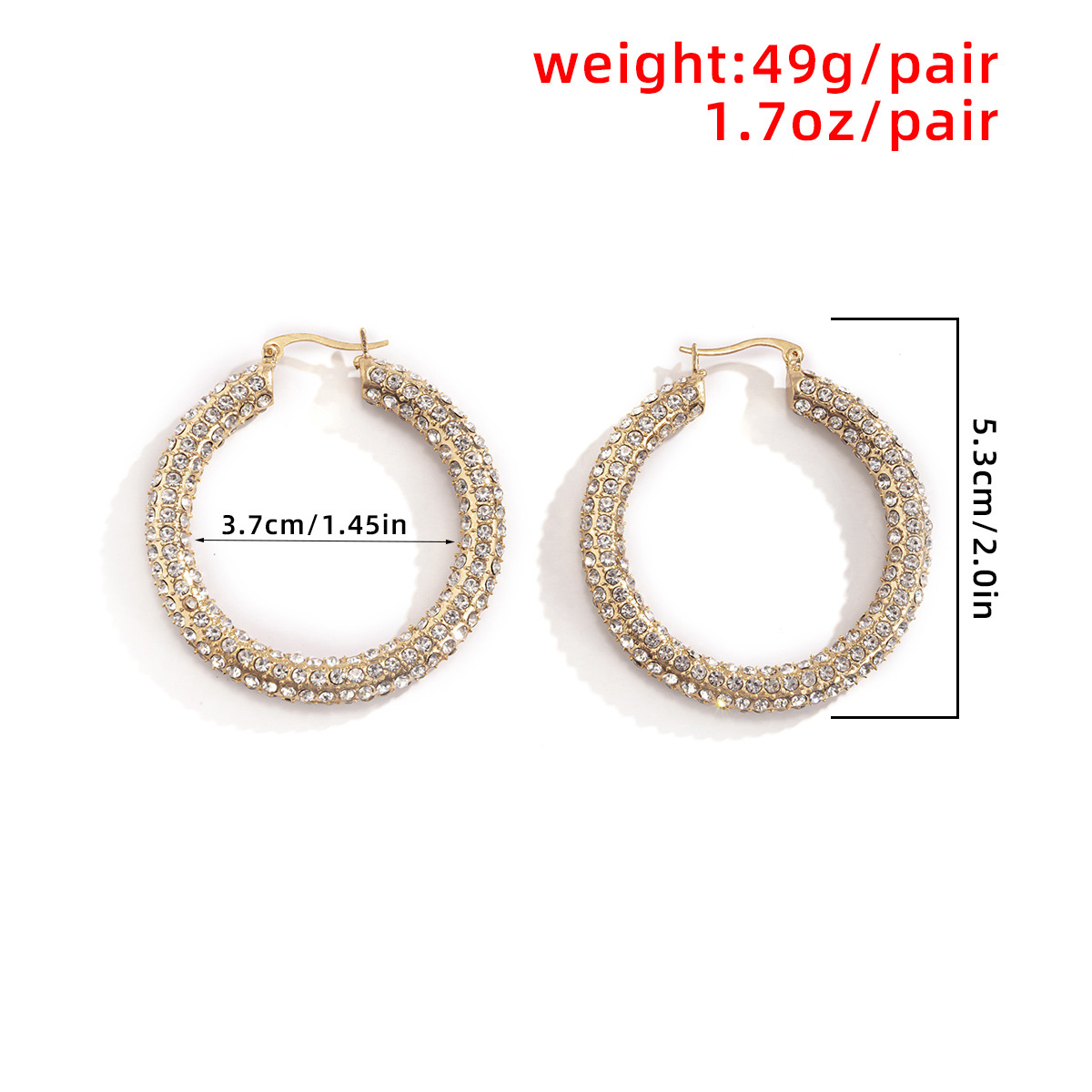 Simple Style Geometric Plating Alloy Artificial Gemstones Earrings display picture 5
