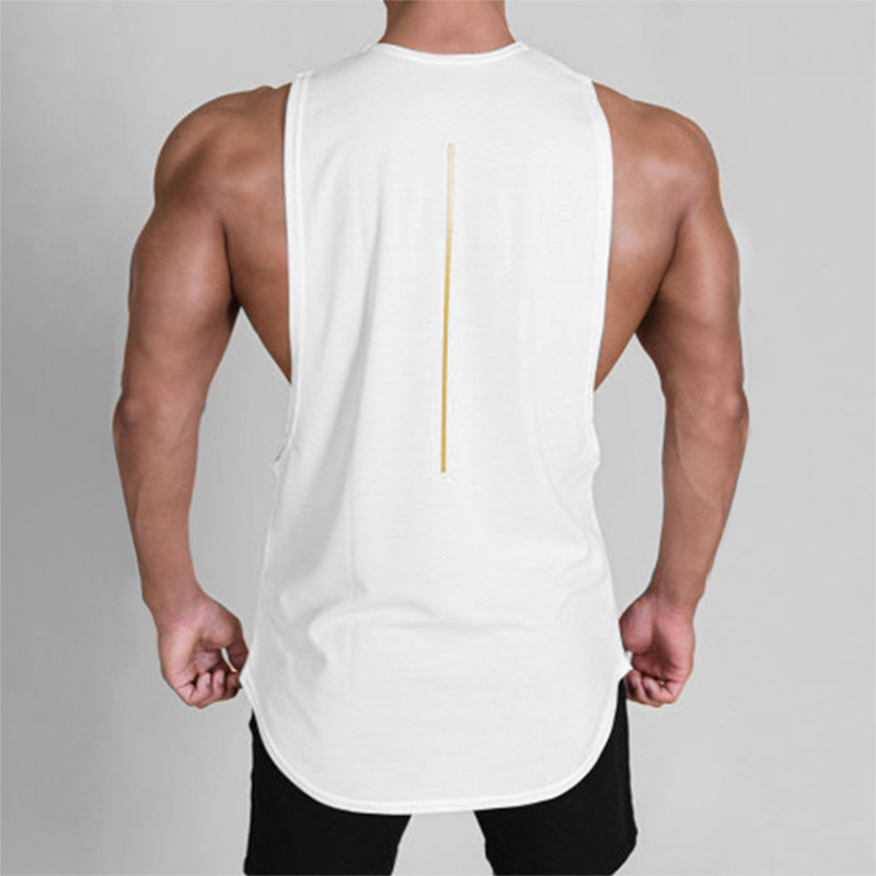 Ärmelloses, übergroßes Sport-Tanktop für Herren im Sommer und Jugend, trendige Herrenmarke, große, geteilte Ärmel_voghion.com