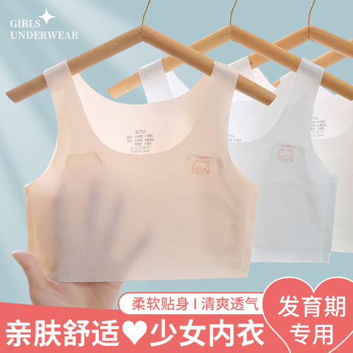 Girls' bra, summer developmental period, girls' bra, middle and large children's bra-wrapped, middle and high school students' underwear, light and breathable vest