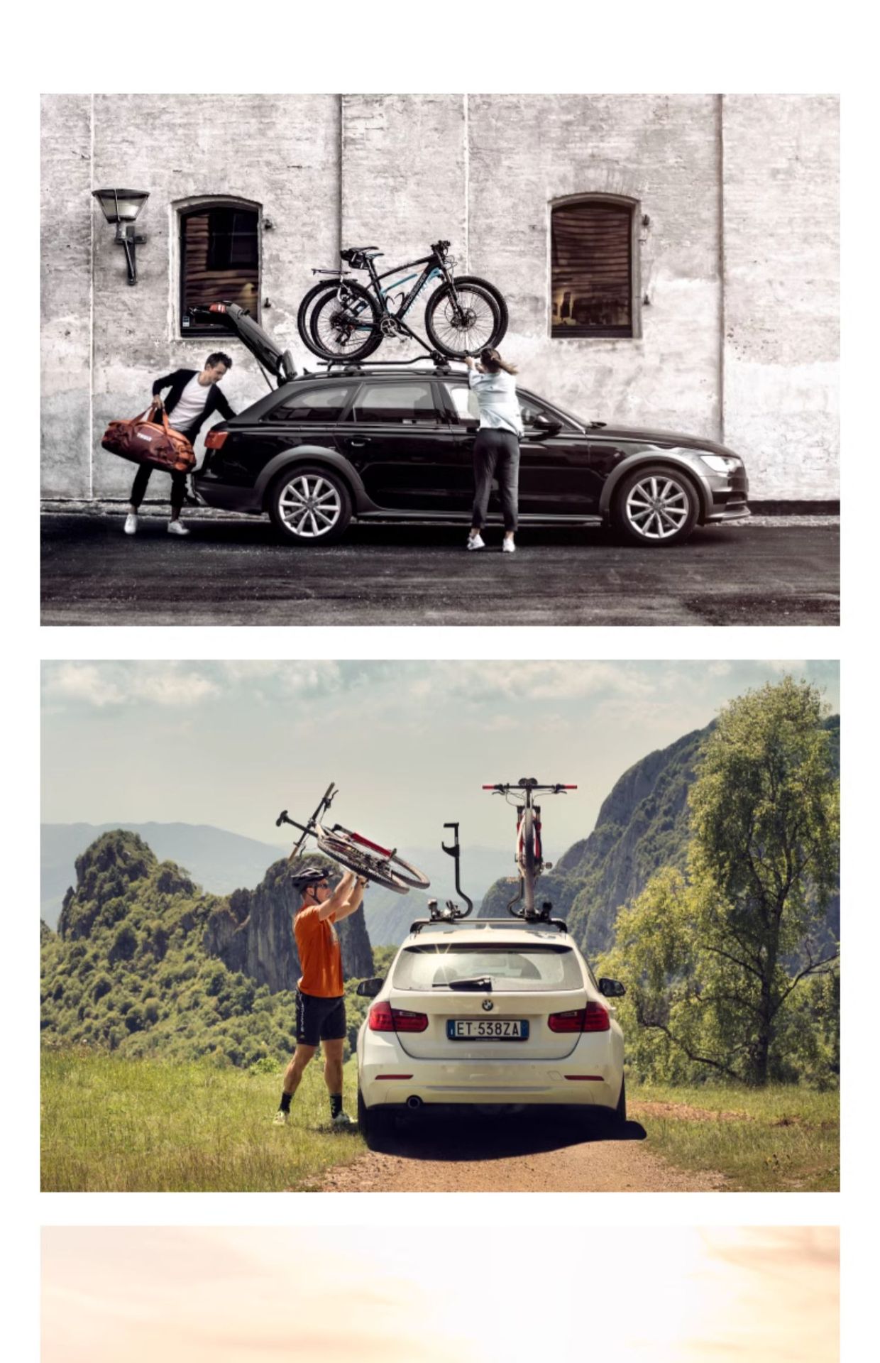 Aviation aluminum car roof top bike rack