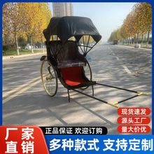 民国老拉人复古人力黄包车景区载客婚庆摄影场景美拍照打卡
