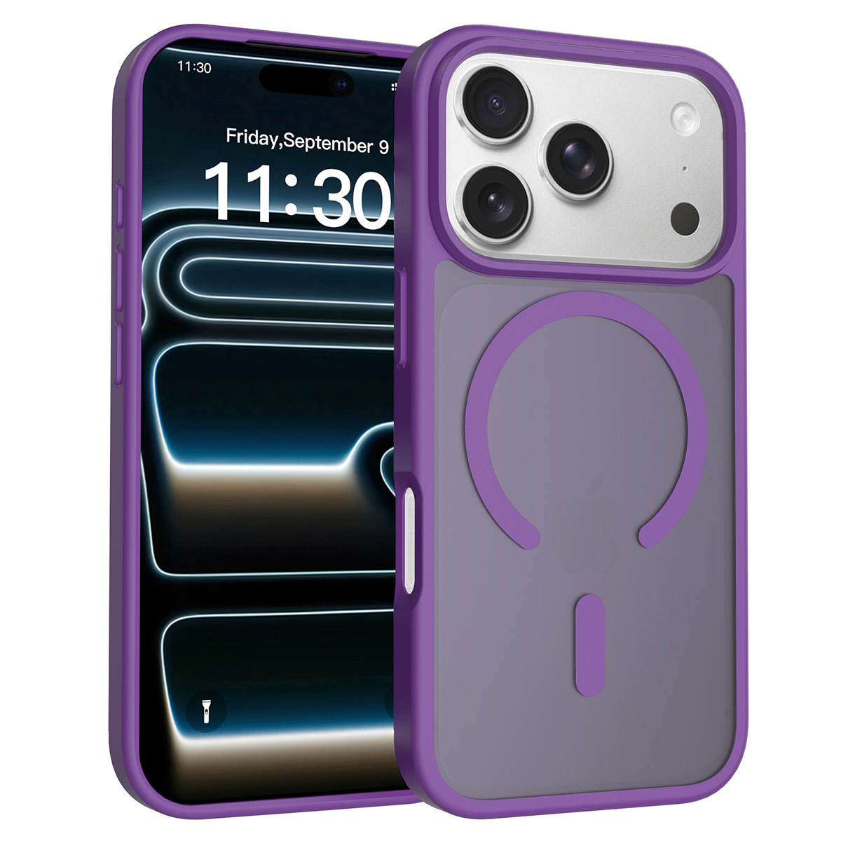 Funda para teléfono móvil iPhone17 Promax para uso transfronterizo Funda esmerilada con sensación de piel de escudo plateado Funda magnética de manzana 17Air