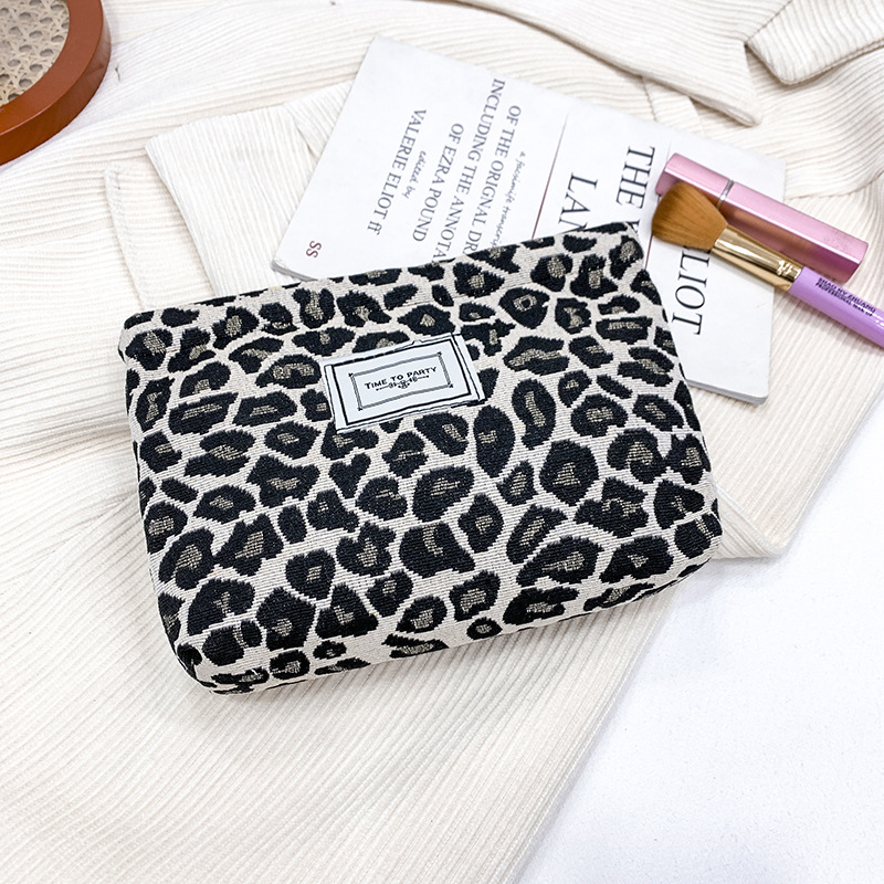 메이크업 가방 라이트 레오파드 무늬
