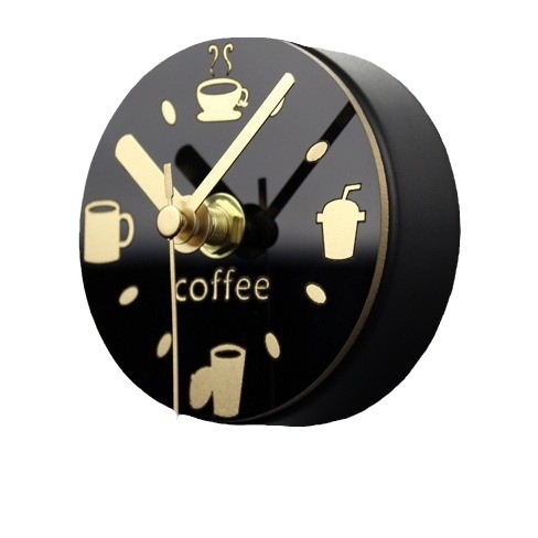 Tiempo de ocio vajilla de café refrigerador reloj creativo etiqueta magnética refrigerador etiqueta Reloj de pared mensaje etiqueta taza de café
