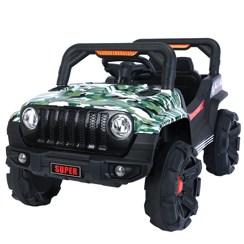 Coche eléctrico para niños vehículo todoterreno coche de control remoto coche de dos asientos coche de cuatro ruedas coche de bebé masculino y femenino tesoro auto-conducción coche de batería
