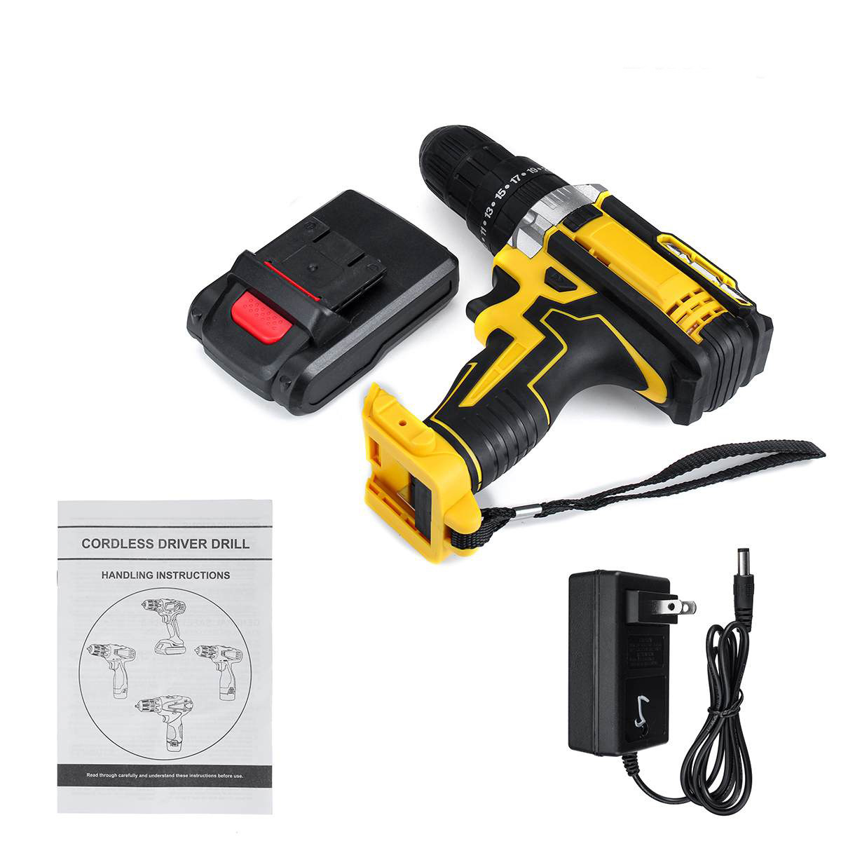 Electric Lithium Battery Charger Drill, Multi-function Electric Drill, Hammer Drill, Household Electric Screwdriver, Power Drill