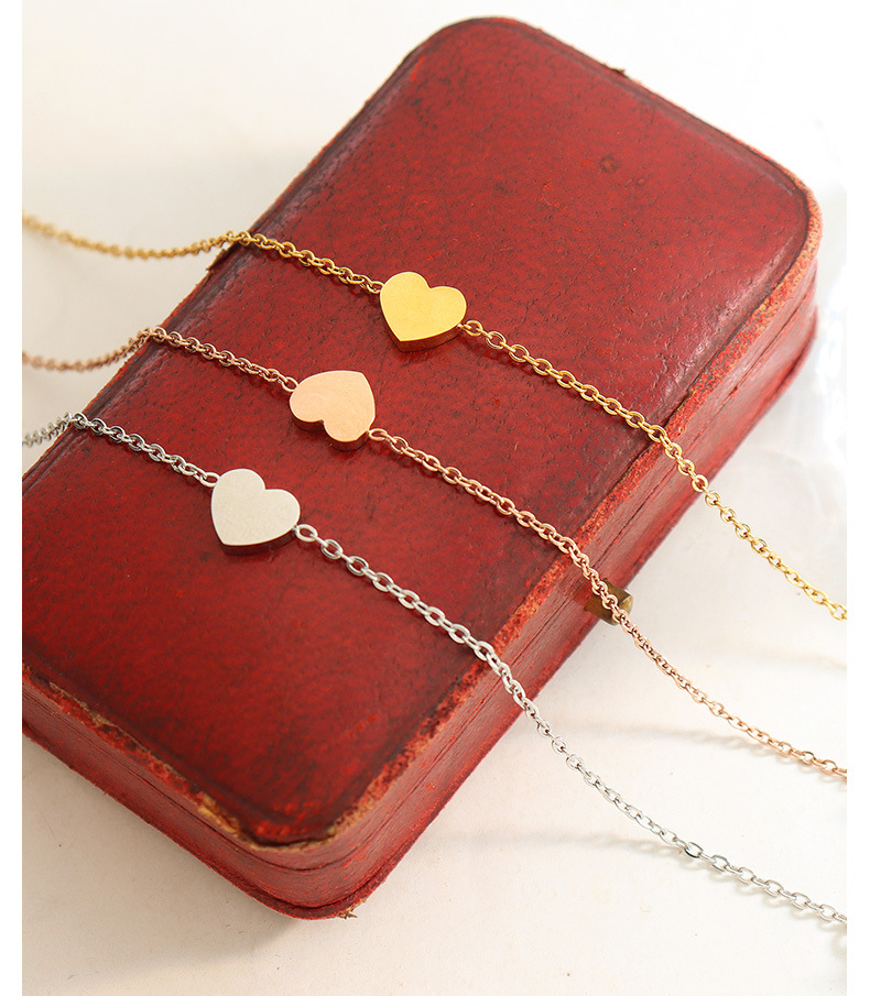 Fashion Heart Shape Titanium Steel Bracelets 1 Piece