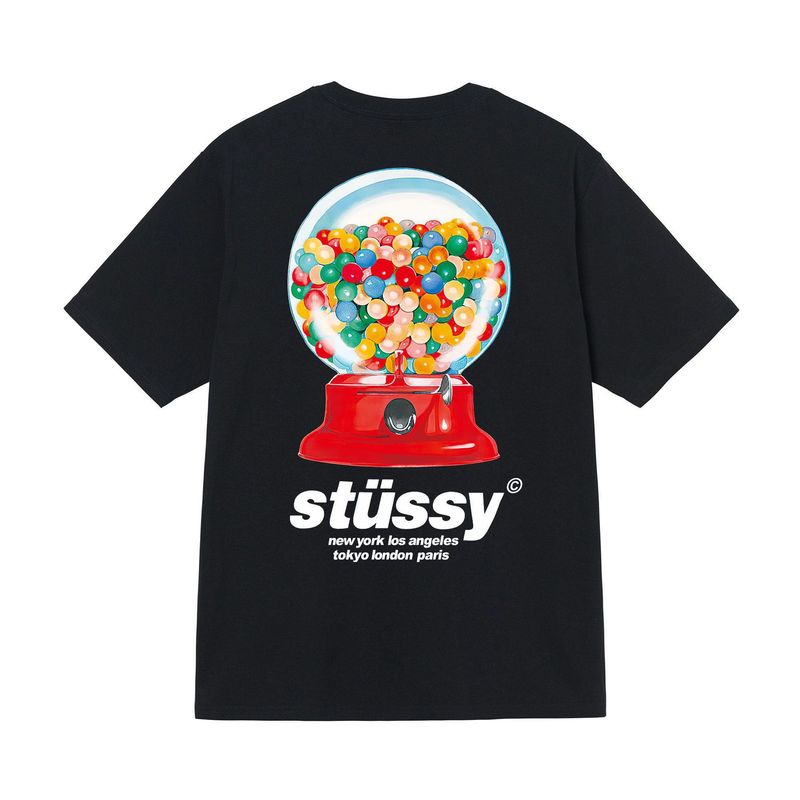 stusy スタッシー 2025年新作 8 男女兼用 半袖Tシャツ 夏 ブラック ホワイト メンズTシャツ ゆったり 230g|undefined