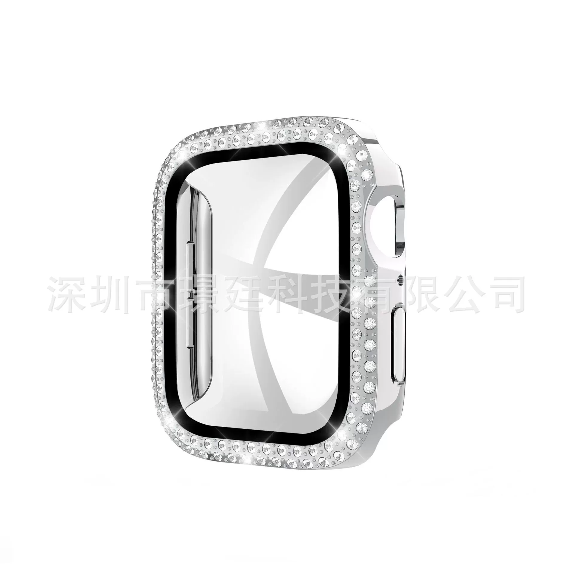 Suitable for Apple Double Diamond Frame Steel Case PC case PC case Apple Watch8/SE/7/6/5/4/32