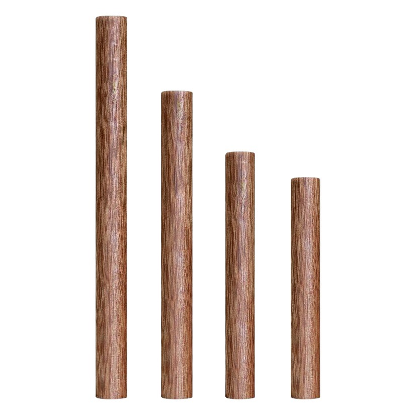 Rodillo de madera maciza alargada al por mayor sin pintura, sin cera, alitas de pollo, rodillo de madera, palitos de masa de piel de bola de masa, LOGOTIPO