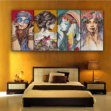 外贸跨境5d钻石画 满钻diy人物钻石绣满钻魔方圆钻工艺装饰画