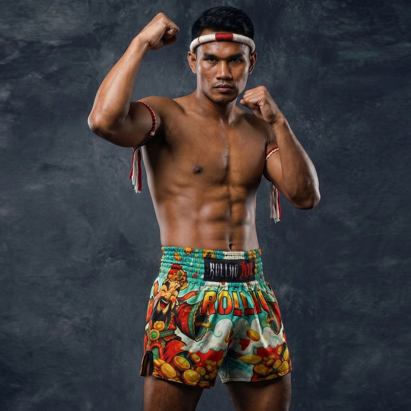 Rouhou Caishen Muay Thai Kickboxing Training MMA Shorts UFC Sports Casual Breathable Quick-Dry Anime Shorts Rouhou Caishen Muay Thai Kickboxing Training MMA Shorts UFC Sports Casual Breathable Quick-Dry Anime Shorts
