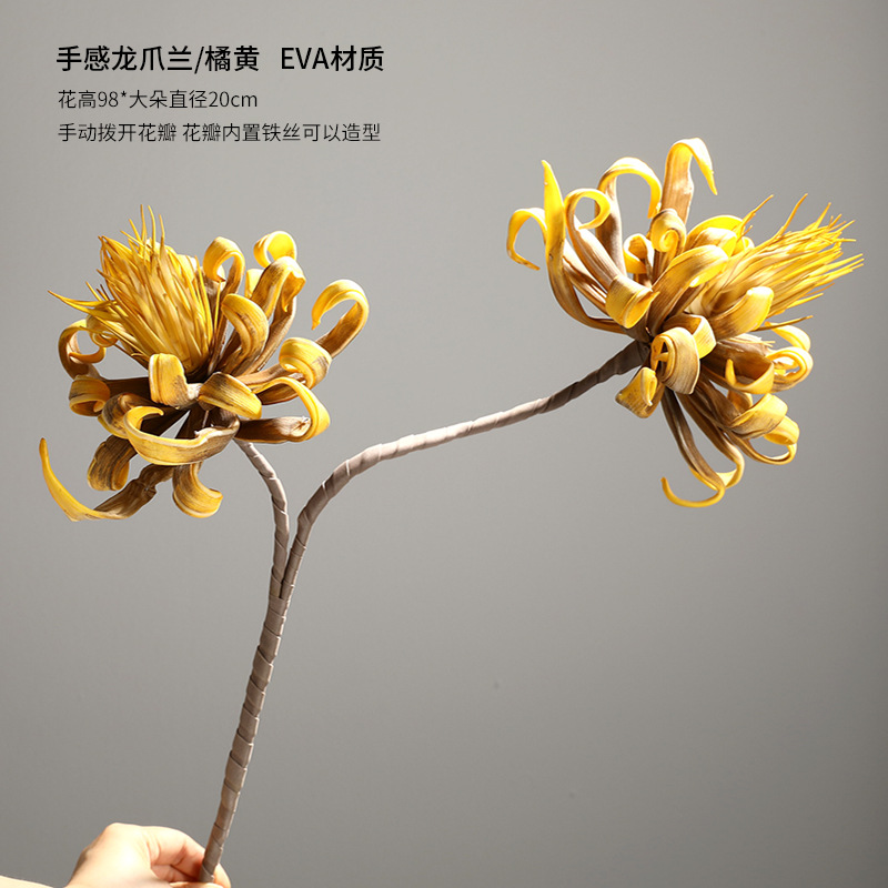 Garra de dragón artificial azul/naranja