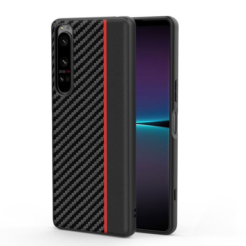 Suitable for Sony Xperia1 Iv Mobile Phone Case, Carbon Fiber Kevlar Pattern Ultra-Thin Protective Cover, Anti-Fingerprint