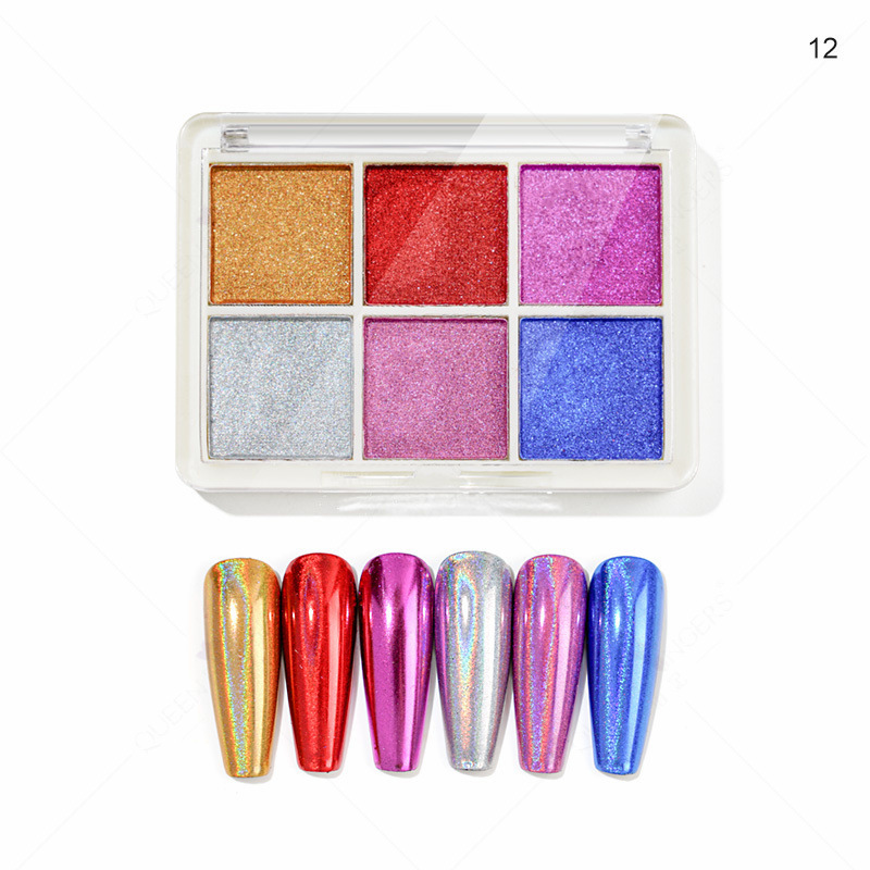 Polvo mágico de espejo, polvo de brillo plateado aurora, polvo de luz de luna, polvo mágico sólido de espejo, polvo de espejo, polvo camaleón, polvo de sombra de ojos, polvo aurora