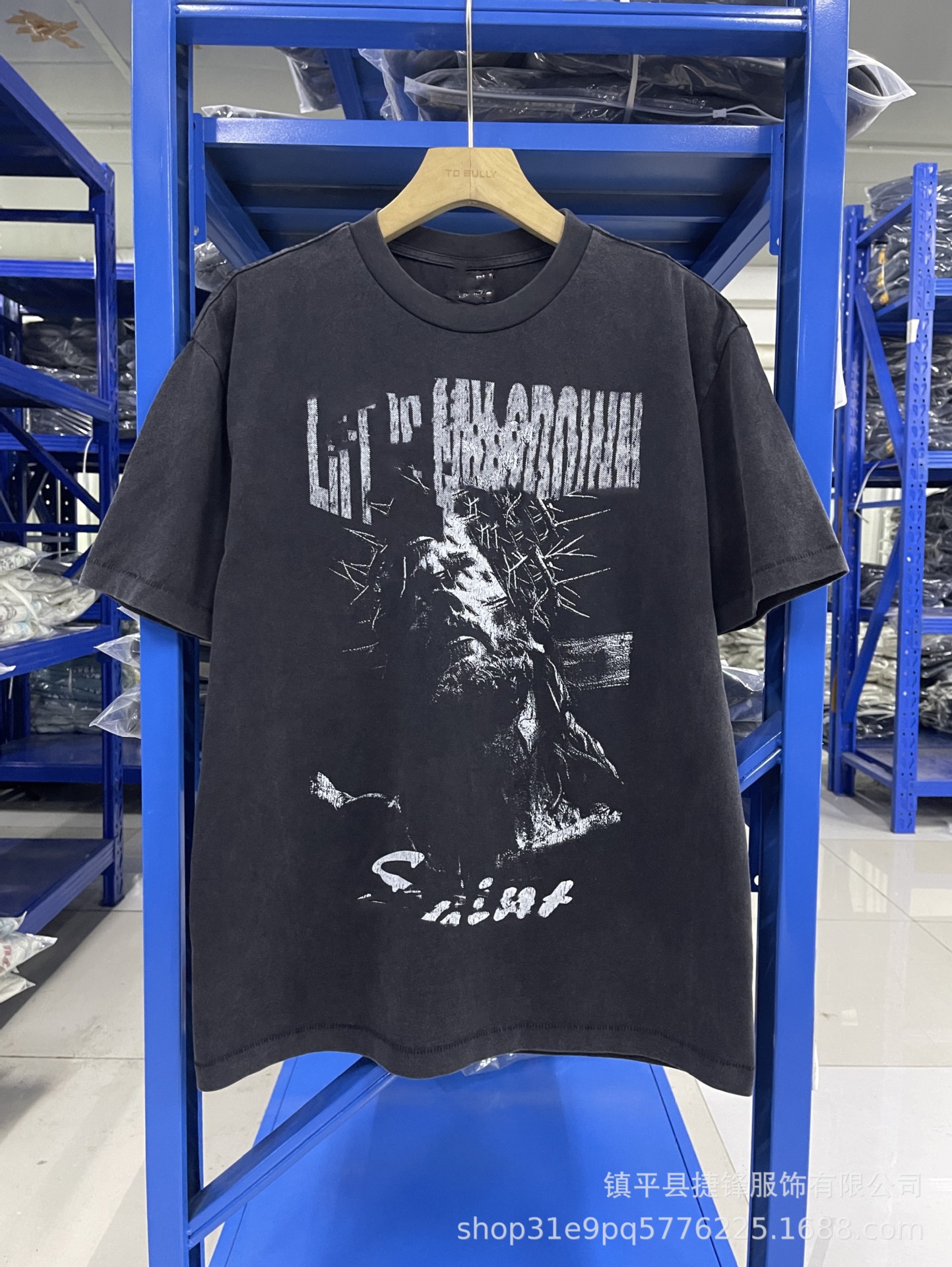 クロスボーダーの新型欧米のファッションブランドのレトロな水洗いは古い落書きをします。