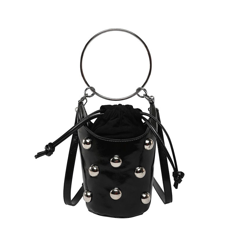 Bolso de cubo de textura transfronteriza 2025 verano nuevo estilo bolso de hombro de sentido avanzado bolso de mensajero con cuentas personalizado mujer