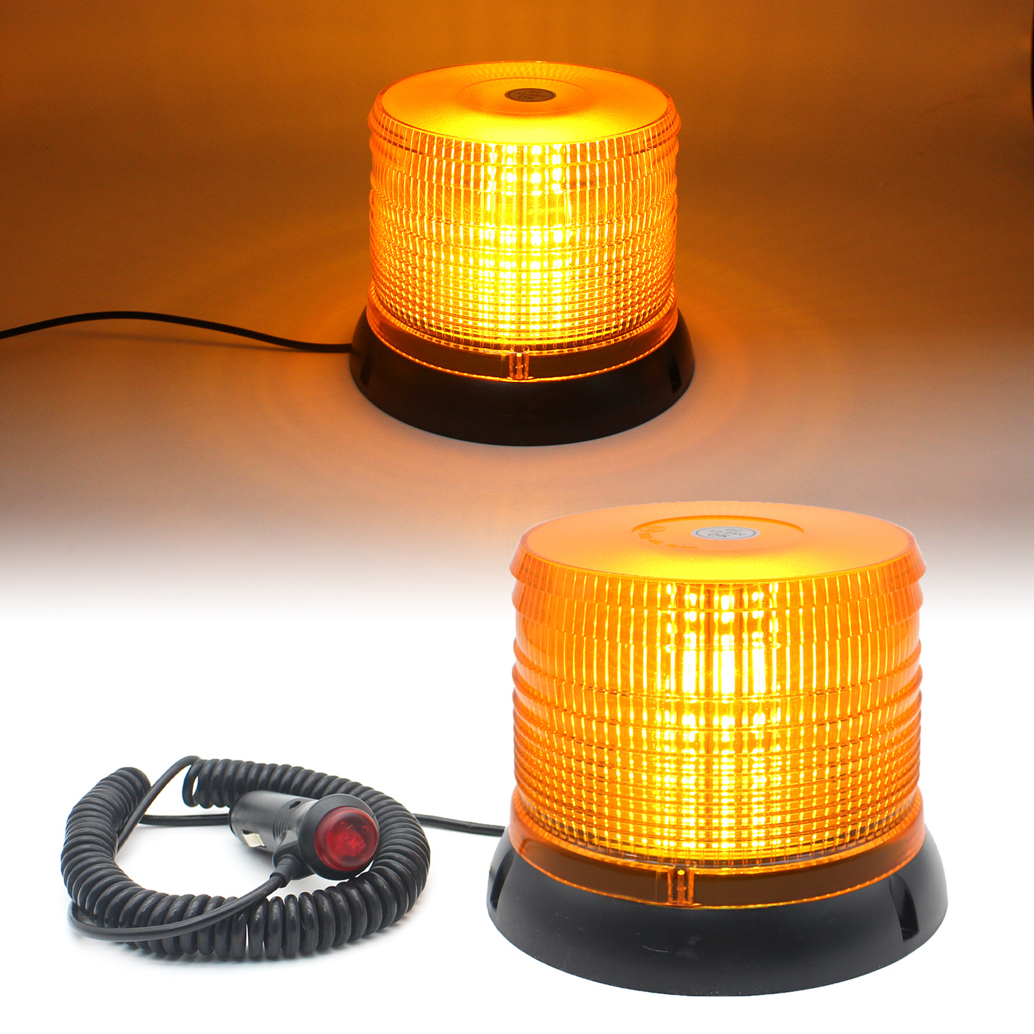 60LED автомобильная сигнальная лампа с подсветкой радиомаяка с магнитной базой 12-24V для грузовых автомобилей