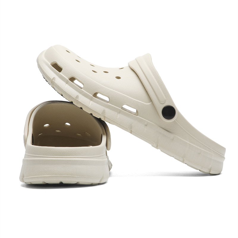 Estilo de pareja de verano zapatos ligeros con agujeros de suela suave para mujer, sandalias y zapatillas transpirables, sandalias casuales, zapatos de playa, zapatos de hombre