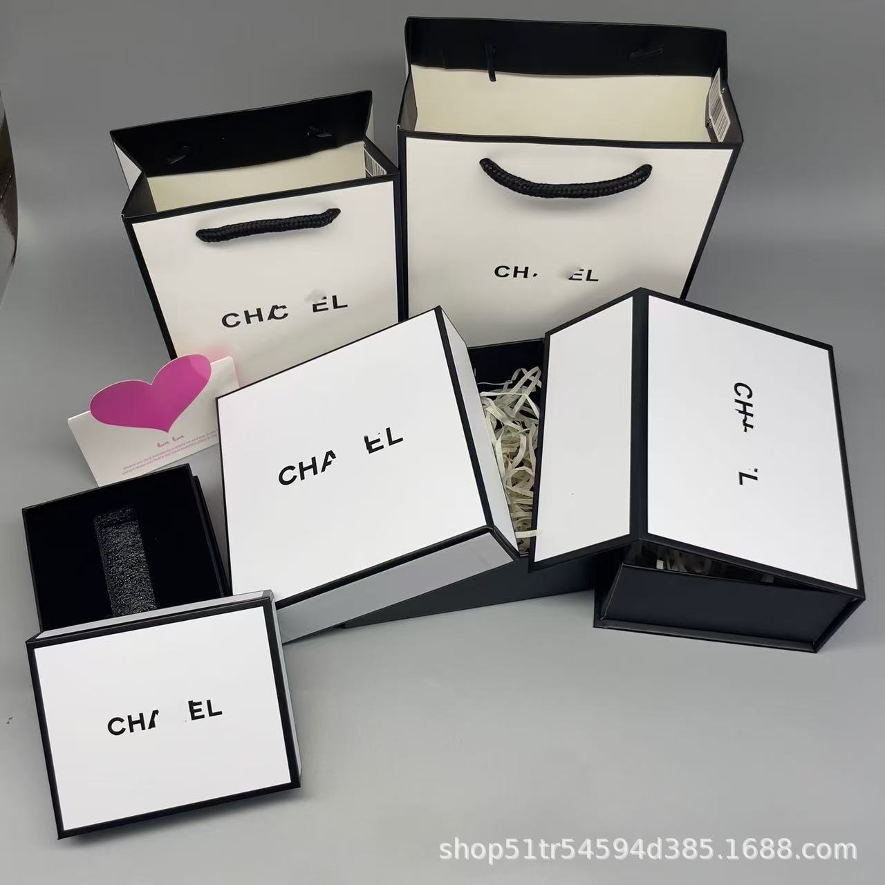 香奈包装礼品袋礼品盒口红香水手提袋美妆礼盒空盒子