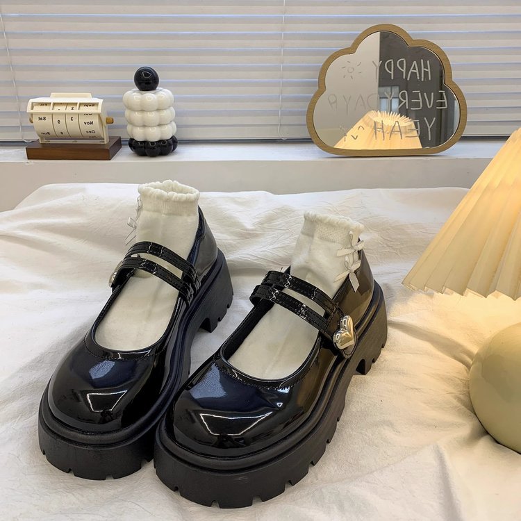 Mary Jane Shoes For Women British Style Versatile Thick Sole_voghion.com