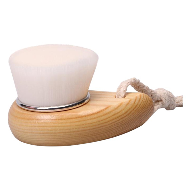 El cepillo de lavado de cara manual de madera de la manija de bambú de La Haya se puede entregar en nombre de una pieza