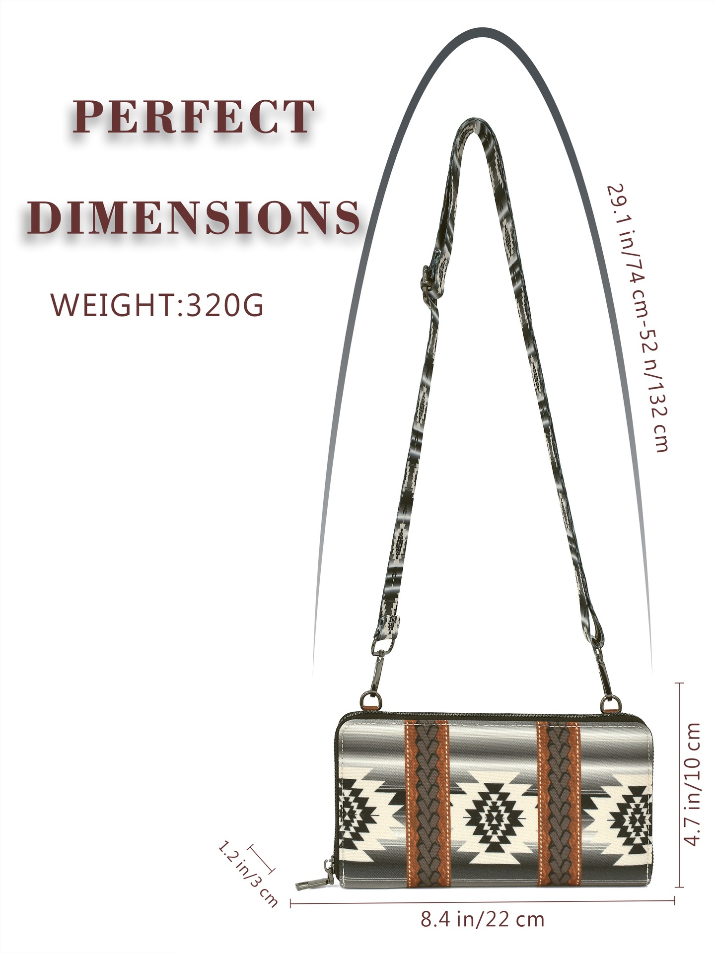 Women's Canvas Printing Ethnic Style Square Zipper Shoulder Bag Crossbody Bag display picture 11