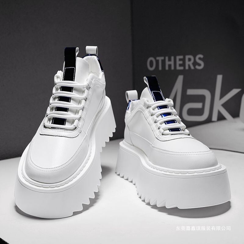 Men's Shoes 2026 New Summer Thick-Soled Height-Increasing Niche Versatile Platform Sneakers Casual Trendy Sports White Shoes Men's Shoes 2026 New Summer Thick-Soled Height-Increasing Niche Versatile Platform Sneakers Casual Trendy Sports White Shoes