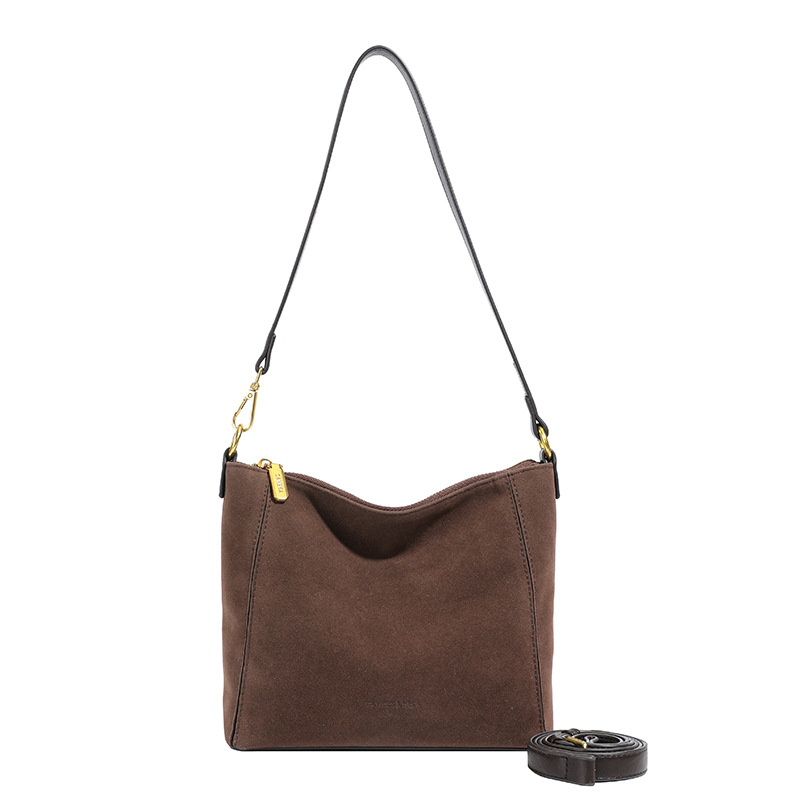 Bolsa cuadrada retro esmerilada versátil bolso de braza para mujeres 2025 invierno nuevo estilo de moda popular bolso de hombro bolso de viaje