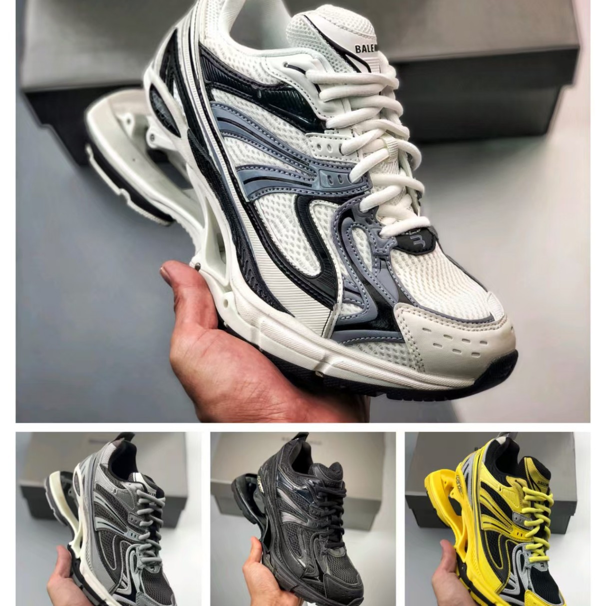 Paris 6th Generation Dad Shoes, Mechanical Spring Shoes, Thick-Soled, Unisex Couple Style, Ins-Trend Height-Increasing Casual Sneakers