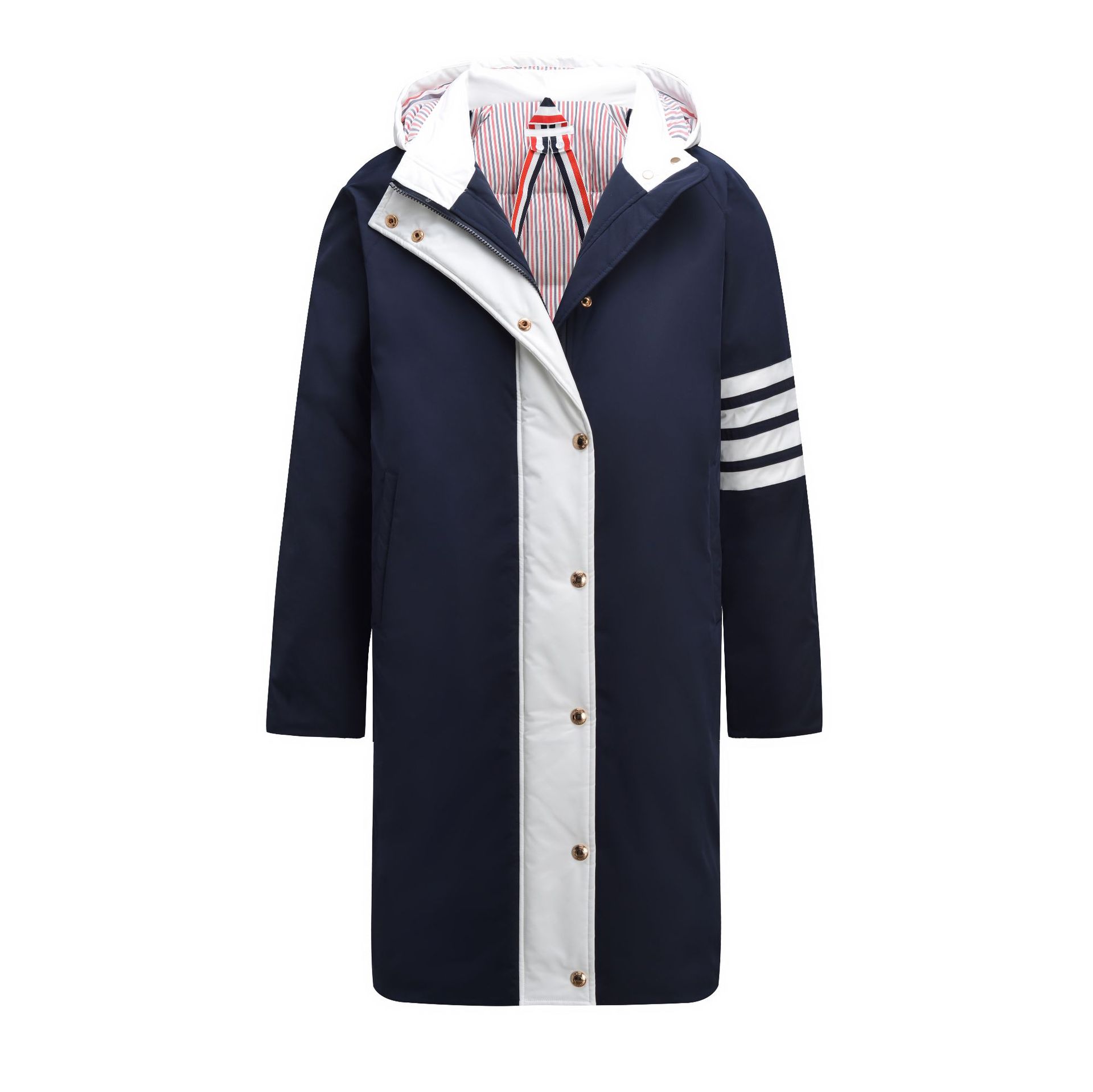 화이트 플래킷 다운 재킷