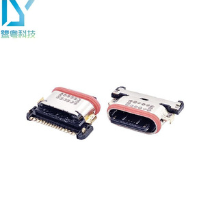 TYPE-C 16PIN��ˮĸ��/����1.91���NSMT ��ˮUSB�zо��¶/L=7.6mm