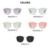 Metal trend universal square sunglasses suitable for men and women, wholesale