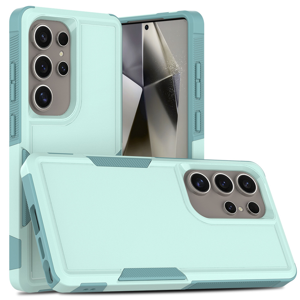 Aplicación transfronteriza Samsung S25Ultra zarpe Funda protectora dos en uno TPU PC Funda para teléfono móvil esmerilada a prueba de caídas de doble capa