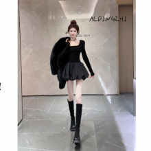 ���@�ݺ�ɫ�B��ȹ������ʽ���I�󱳾W����׻���ȹŮ�L�����e��ȹ