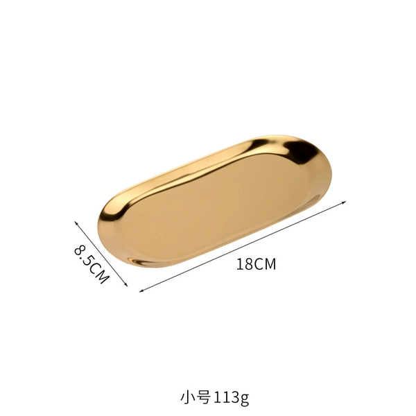 Ellipse plate gold trumpet 18*8.5