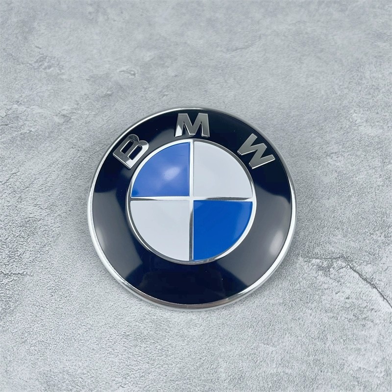 Suitable for Bmw Original Car Logos, Factory Blue, White, and Black Background Front and Rear Emblems, 82mm and 74mm, Hood and Trunk Car Logos