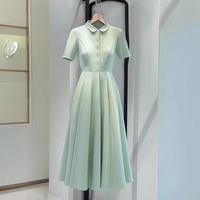 FL240610 popular beautiful chic formal occasion atmospheric mint green dress women's summer