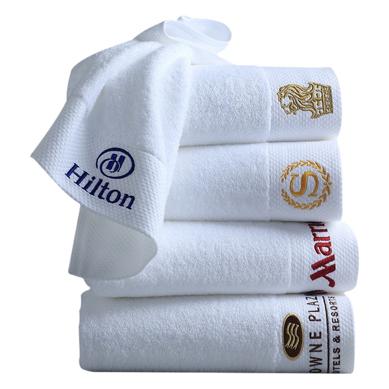 Five-Star Hotel, Guesthouse, Beauty Salon White Towel Manufacturer Wholesale Square Towel, All-Cotton Bath Towel, Hotel Towel
