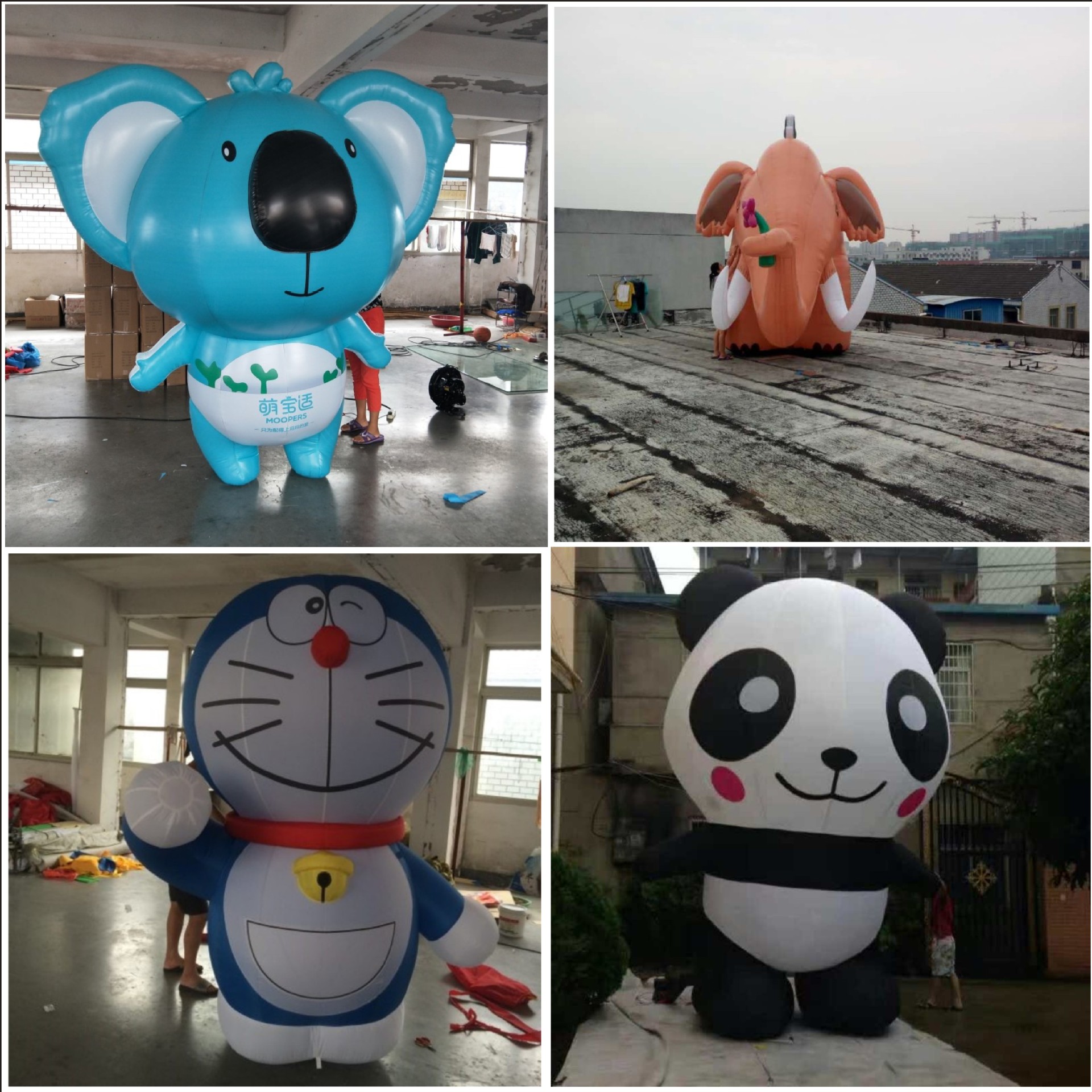 充气卡通 气模人 偶熊猫气模卡通 开业引流固定行走卡通气模模型