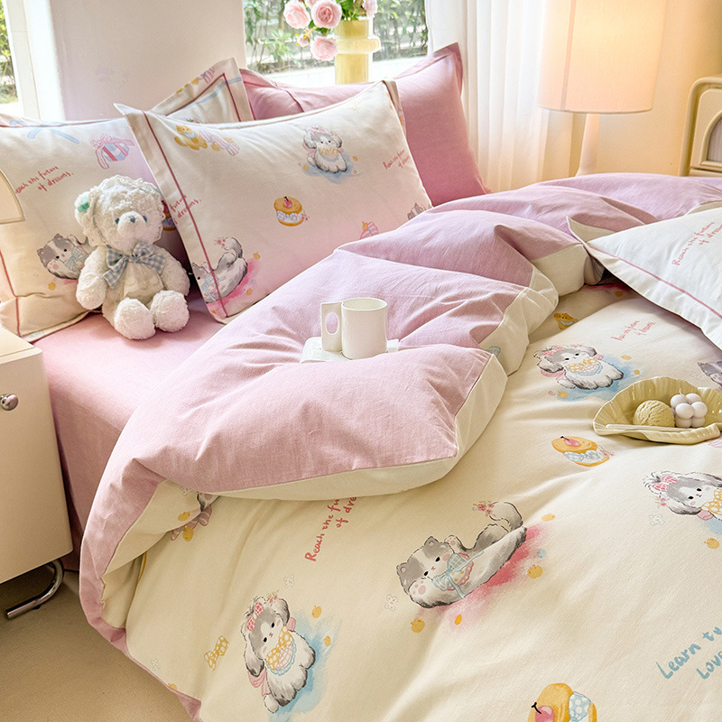 Funda de edredón cepillada de algodón grueso pieza individual 150x200x230 individual 220x240 doble 180 Funda de edredón de algodón 1.5