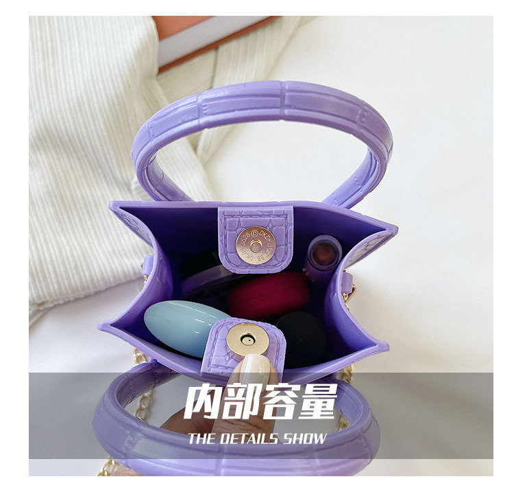 2025 Cross-border new popular smiling face bag, small square bag, fashionable and versatile chain hand bag, shoulder and crossbody jelly women's bag undefined