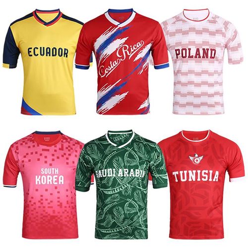  World Cup Football Short Sleeve France Spain Qatar Argentina Jersey Fan Merchandise T-Shirt