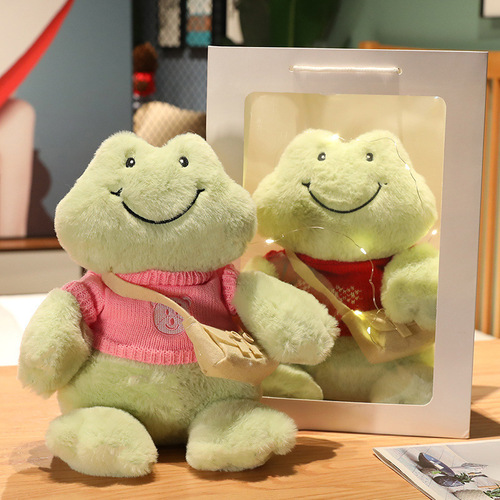ins smiling frog doll plush toy cute frog doll children sleeping toy little frog birthday gift