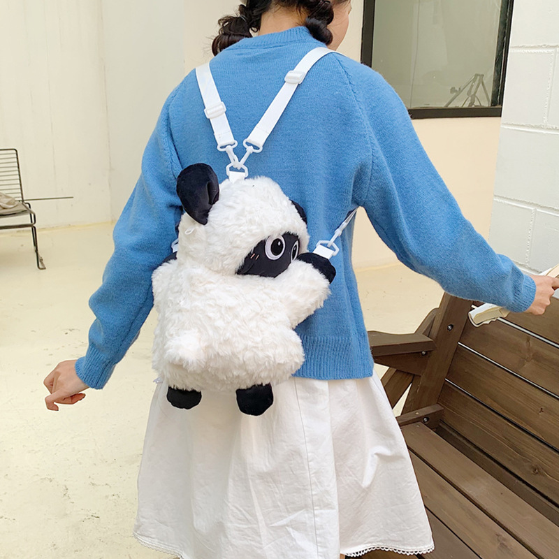 Otoño y invierno bolsos de peluche para niños caricaturas lindos padres e hijos niñas mochila de hombro de estilo extranjero mochila de niña