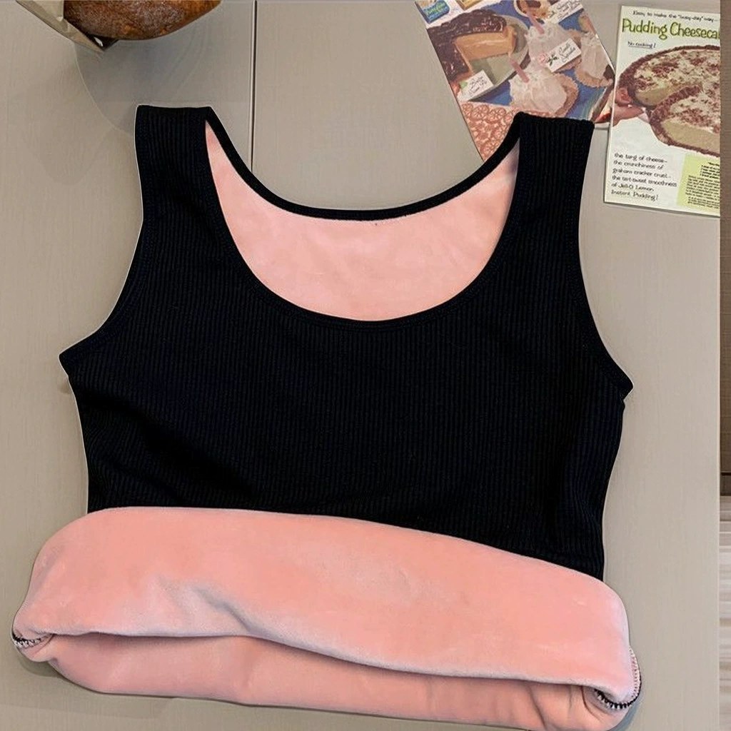 Женский терможилет с флисовой подкладкой, осенне-зимний облегающий корректирующий базовый слой, в стиле жилета с подогревом.