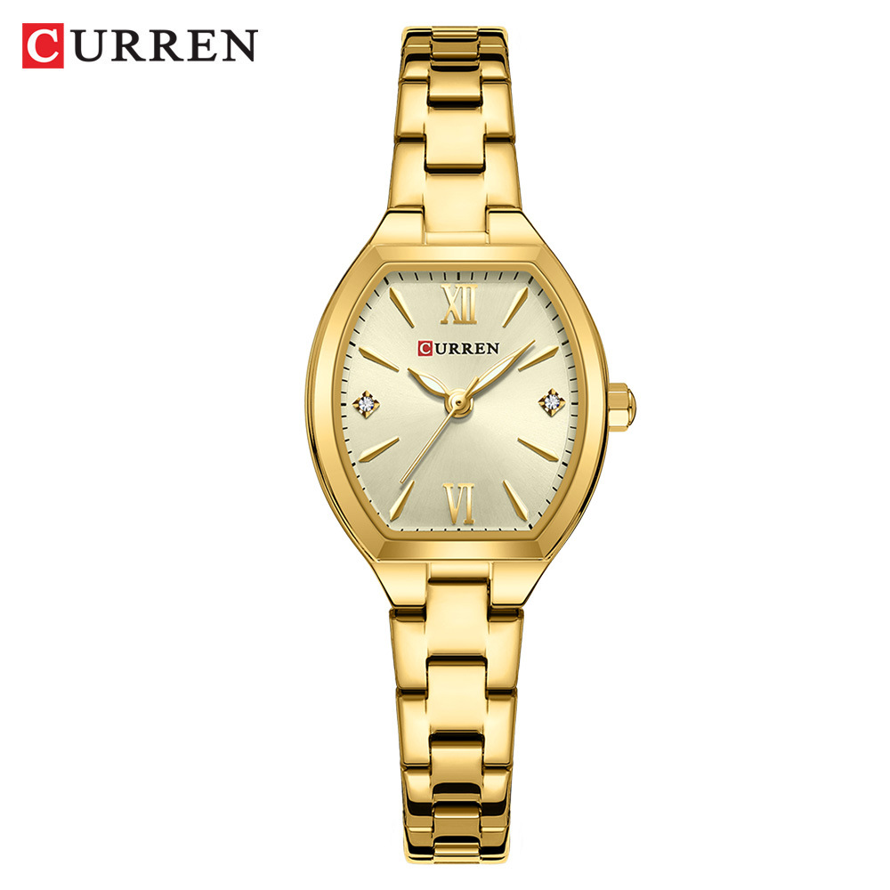 CURREN / CARRIEN9112 relojes de moda casuales impermeables pequeños relojes de oro comercio exterior transfronterizo