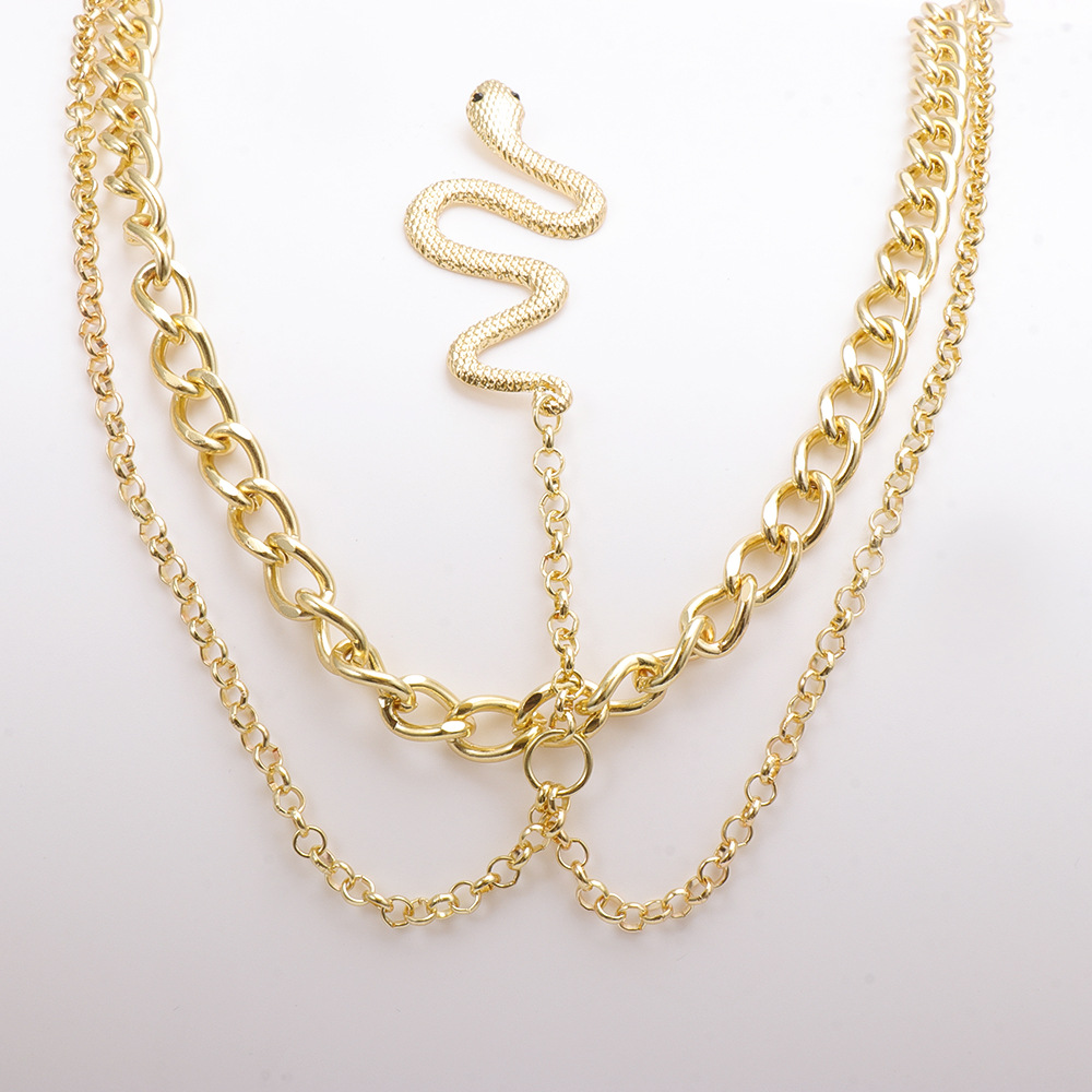 Fashion Snake Multi-layer Alloy Necklace Wholesale display picture 4