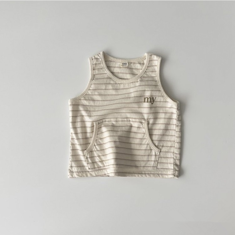 Camiseta de verano delgada coreana para niños chalecos de verano para bebés camisetas de verano a rayas para niños y niñas